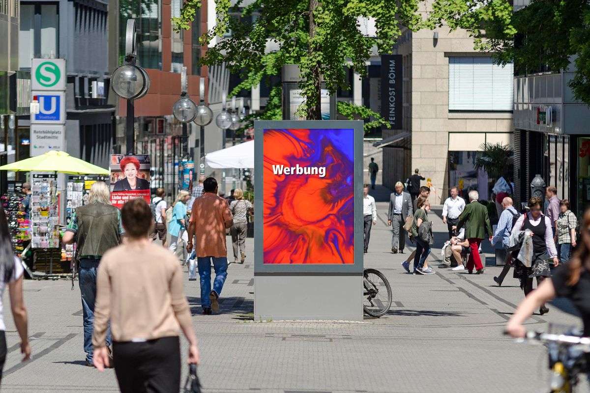 City-Light-Poster in der Innenstadt