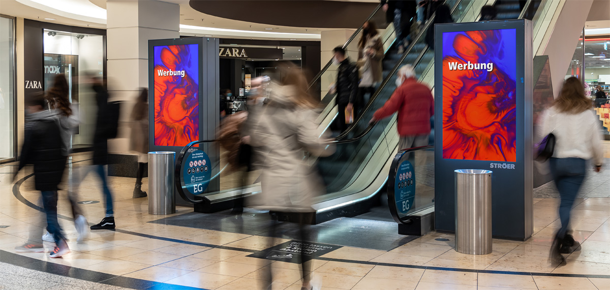 Werben im Einkaufszentrum